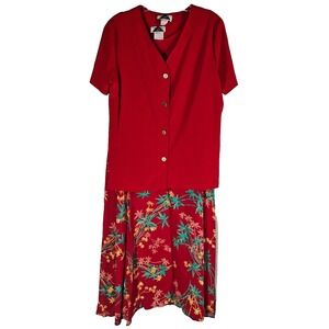 Vintage Lindsey Scott Women's Sz Large 3pc Skirt Top & Jacket Casual Church